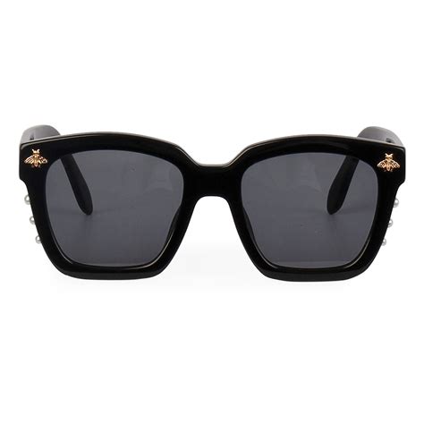 gucci sunglasses with bee on side|gucci reflective sunglasses.